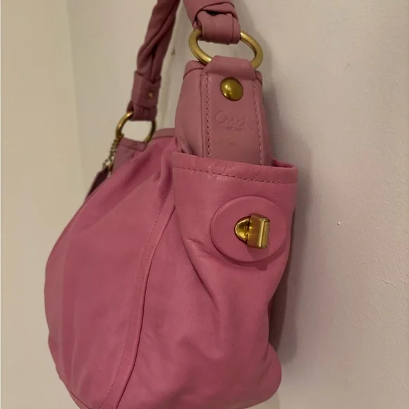 Vintage Coach Parker Hobo Leather Purse Bag in Soft Pink - Picture 7 of 9